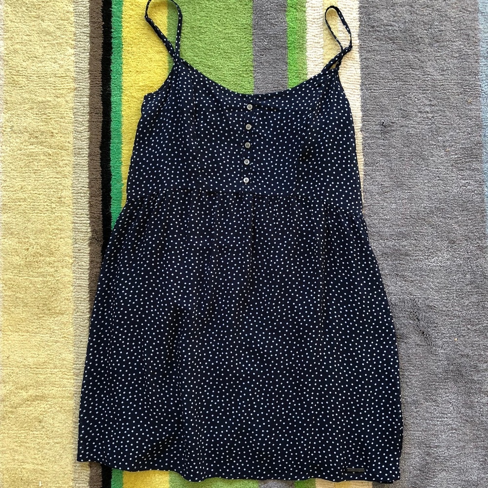 Abercrombie and Fitch blue polka dot dress size M